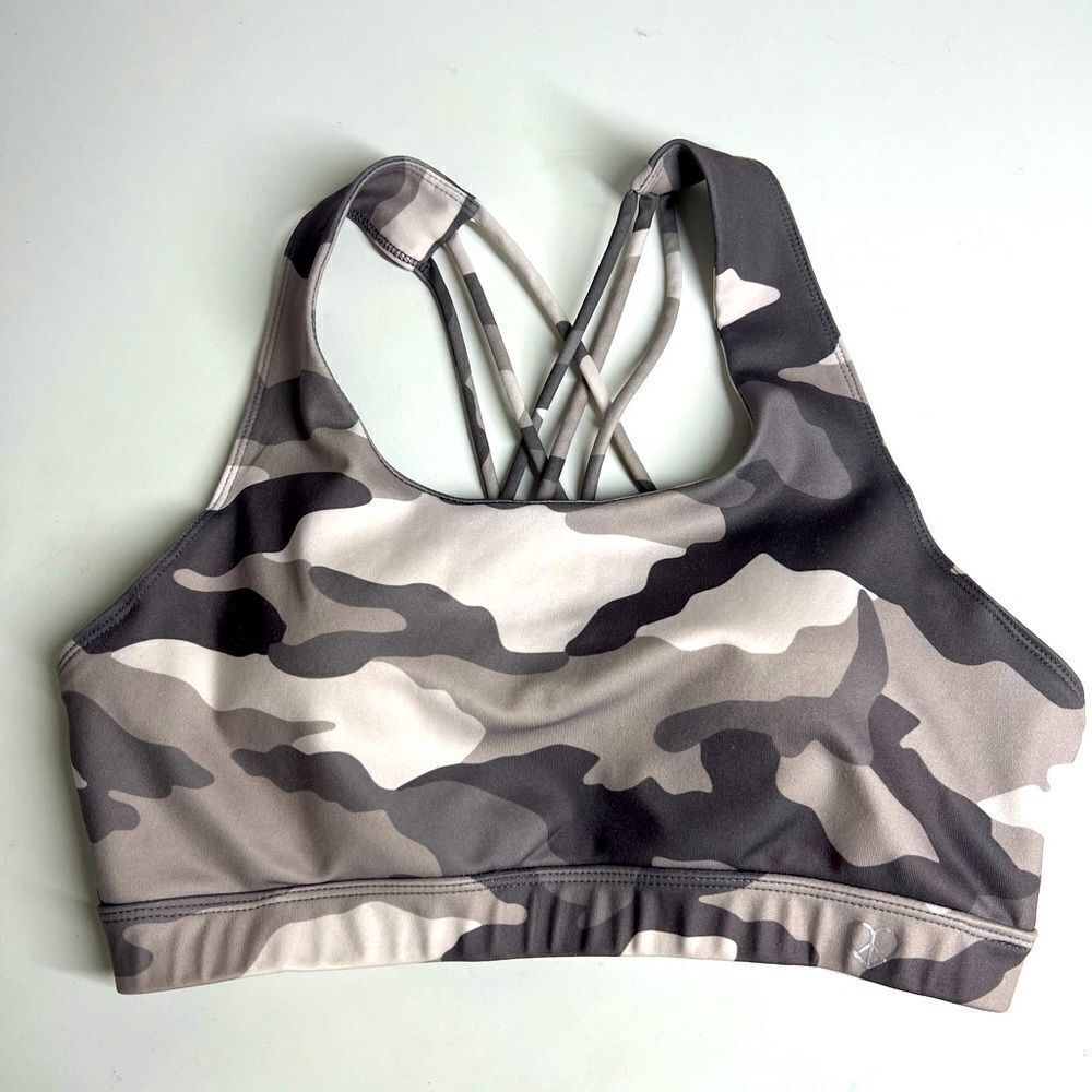 Embrasse Your Love Camouflage Sport Bra Size L Padded